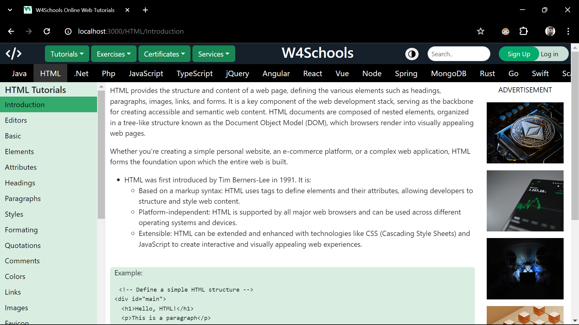 W3schools replica w3schools clone